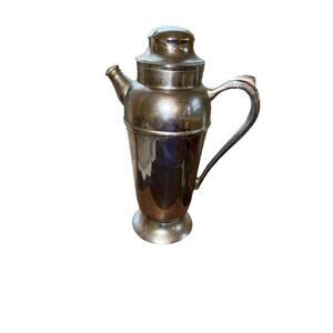 1940s Art Deco Style Chrome Coctail Shaker Pitcher